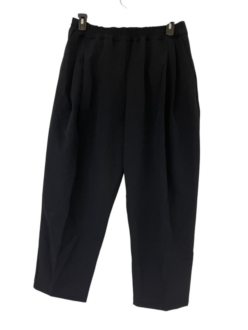 Oysho Womens Pleated Barrel Leg Pants XL Blue Elastic Waistband 1220/836 NWT